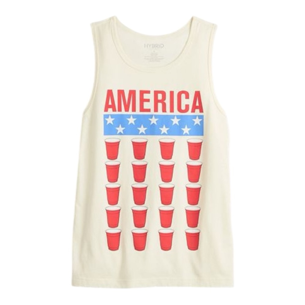 Men’s Hybrid Apparel America Graphic Tank
Size: Large